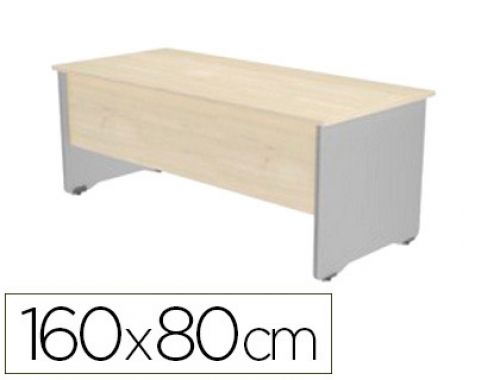 Mesa de escritorio rocada serie work 160x80 cm acabamento ab04 aluminio/branco , Rocada , 78206 , 8427951068347